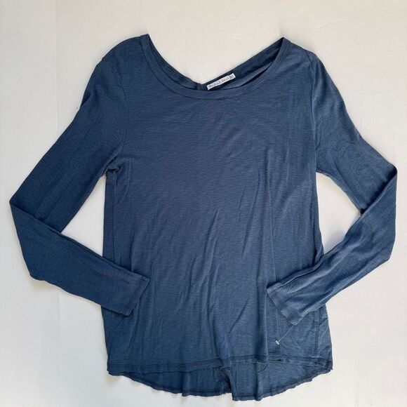Michael Star Long Sleeve Raw Edge Blue Onesize NWOT - Picture 1 of 6
